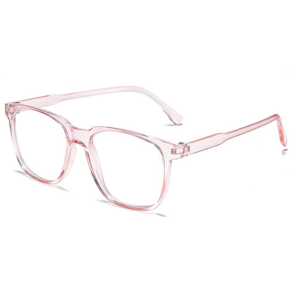 1Pc Unisex Klassieke Transparante Ronde Glazen Frame Clear Lens Optische Brillen Brilmonturen Brillen Voor Vrouwen Mannen: 01-Pink