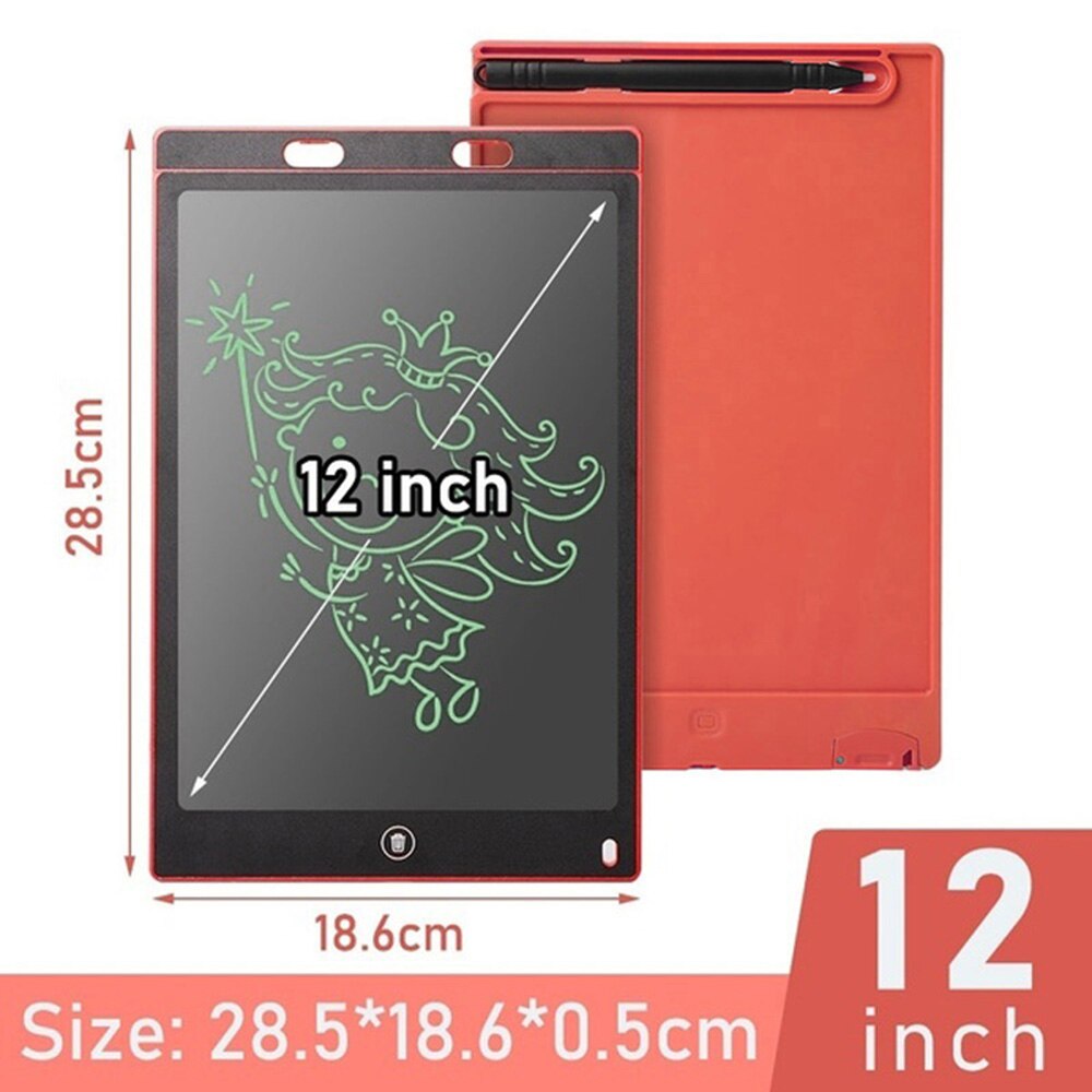 4.4 ''8.5'' 12'' LCD Tablet Schreiben Pad E-writer Kid Grafik DIY Zeichnung Arbeit Bord: 12inch  red