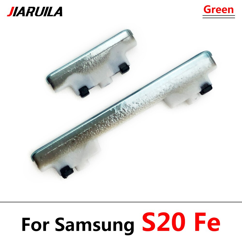 Side Power Key + Volume Knop Voor Samsung Galaxy S21 Plus / S20 Fe / S20 Ultra Volume Power knop Kant Sleutel: S20 Fe Green