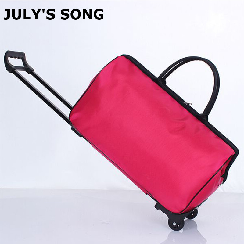 Juli's sang kvinder rullende bagage taske rejsevogn kuffert unisex stor kapacitet rejsetasker bærer kuffert med hjul