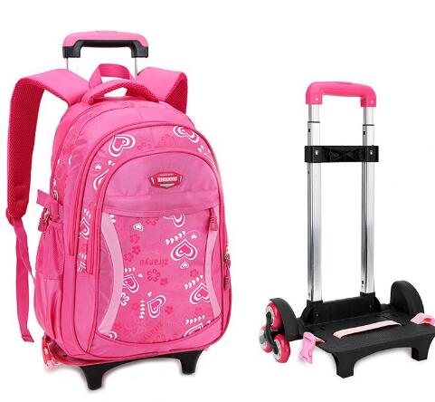 Børne & #39 ;s rejse rullebagage taske skolevogn rygsæk pige rygsæk på hjul pige & #39 ;s trolley skole hjul rygsække barn