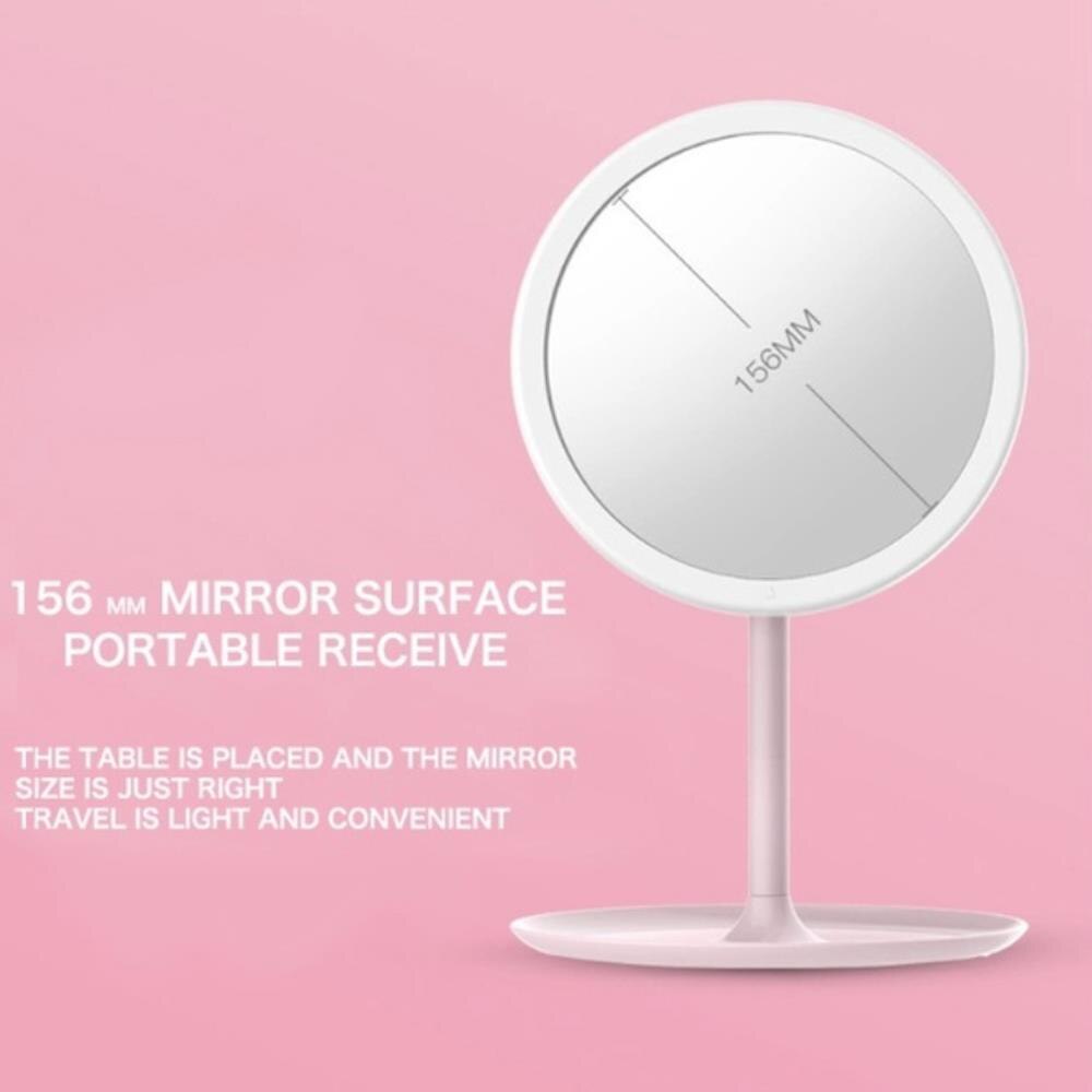 Miroirs Table miroir miroir lampe maquillage miroirs 90 ° Rotation cosmétique beauté réglable luminosité grossissant lumineux
