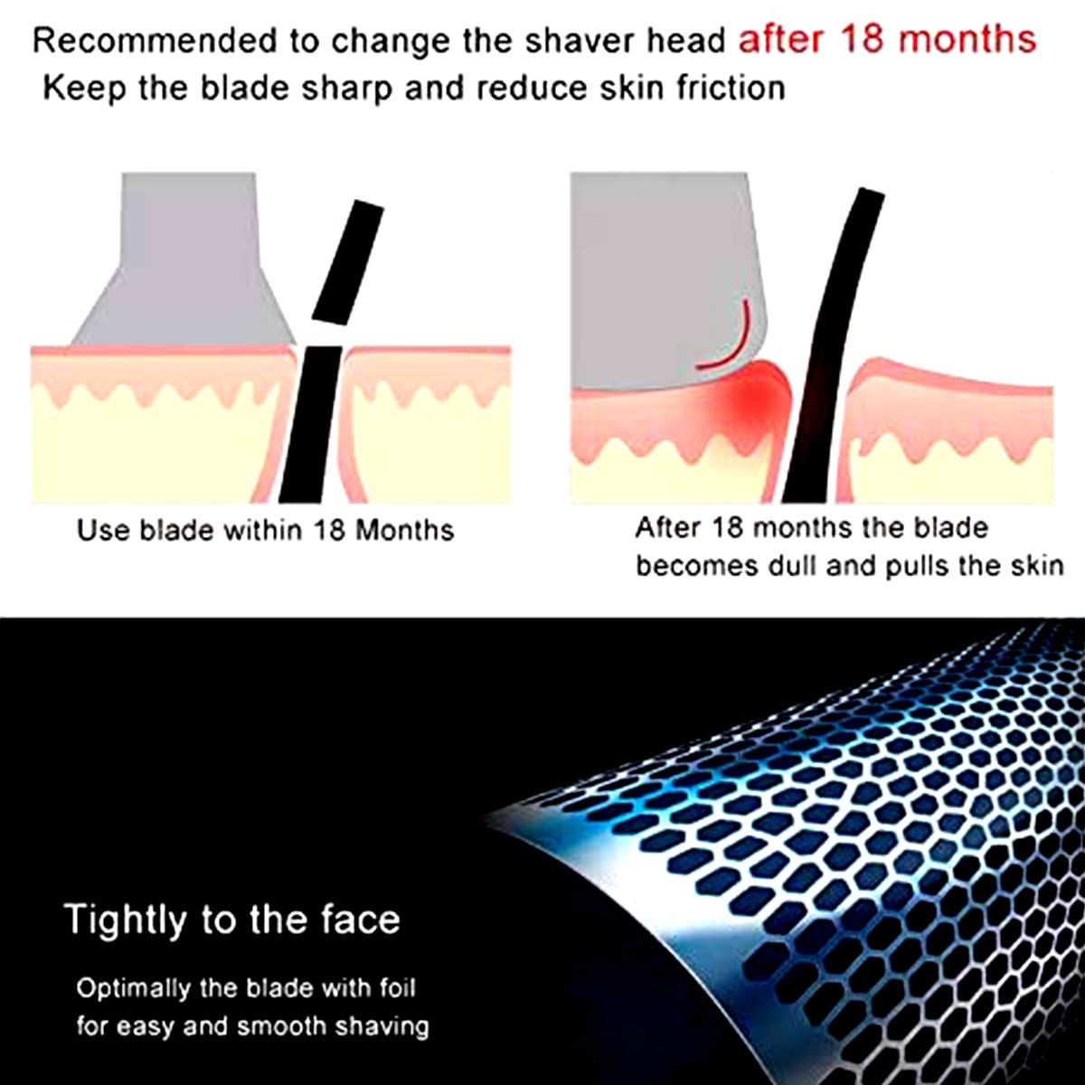 51B Shaver Razor Foil Cutter Blade Replacement head for Braun WaterFlex 8970,8975,8985,8986,8987,8990,8991,8995,8595,8795,8588