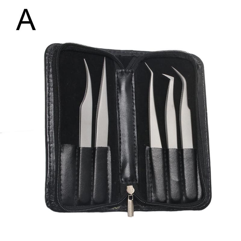 5 stuks wimperextensions pincet set valse wimpers extensions verzorgingstools: A