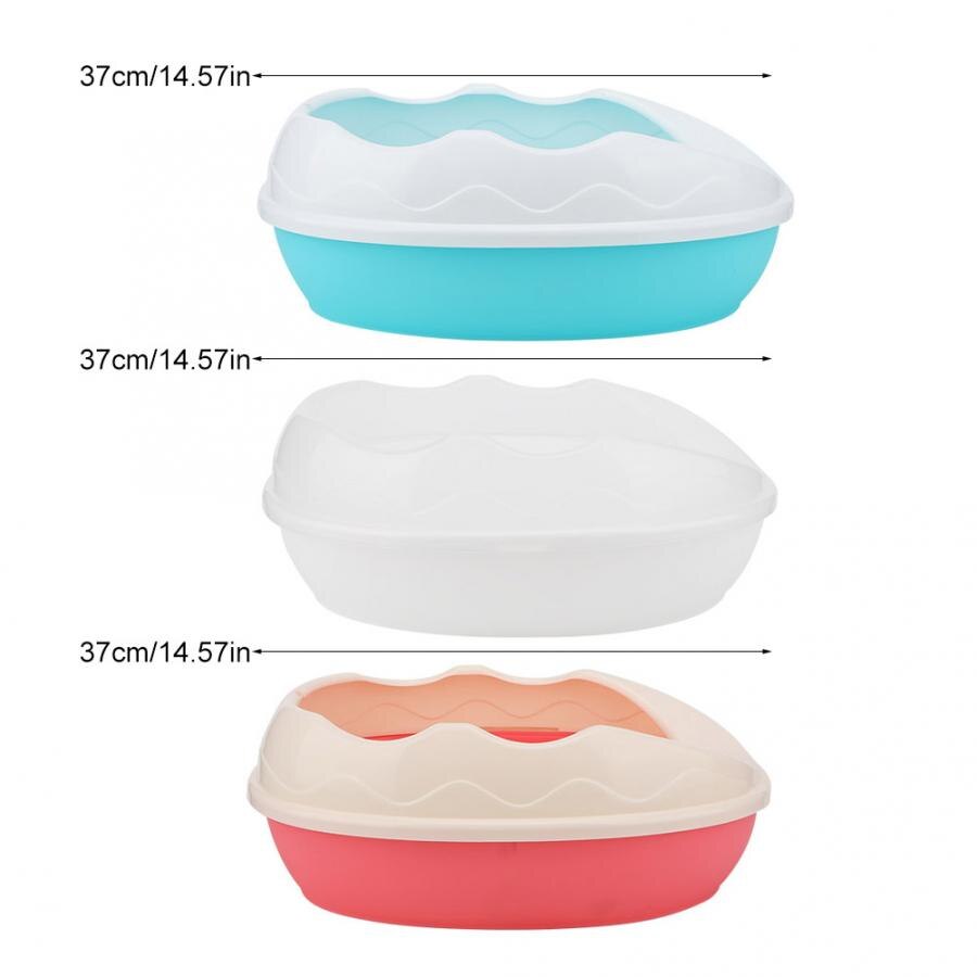Cama de baño para perros mascota, caja de arena para gatos, bandeja para gatos y perros, caja de arena de plástico con pala para interiores de gatos y cachorros