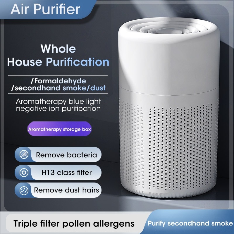 Desktop Air Purifier HEPA Filtered Air Purified Air with Fragrance Negative Ion Purifier with Aromatherapy function