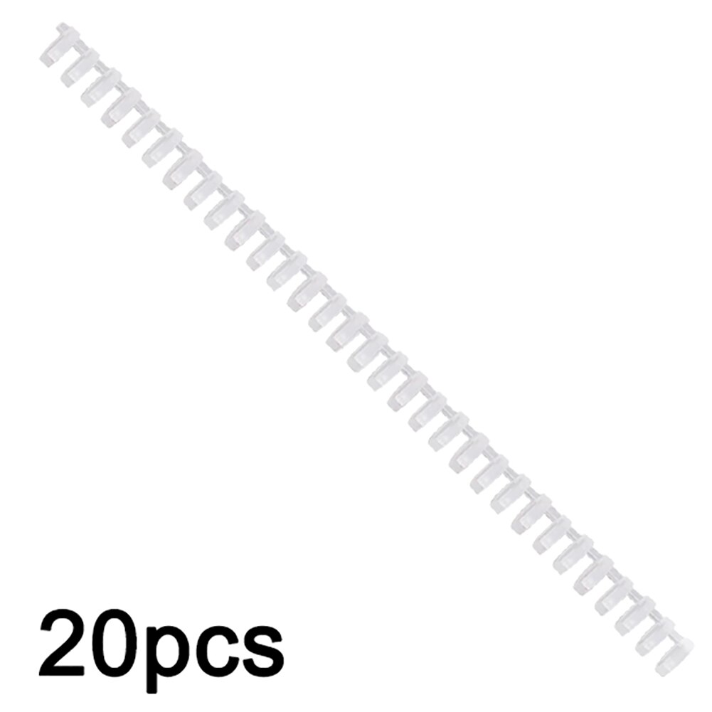 20Pcs Loose-leaf Plastic Binding Ring Spring Spiral for 30 Holes A4 A5 A6 Paper Scrapbook Notebook Stationery School Supplies: Transparent