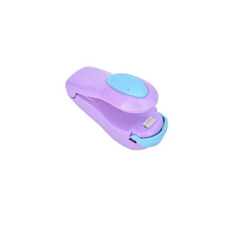 Draagbare mini warmtesealer impulssealer seal verpakking plastic zak impulssealer seal verpakking plastic zak werkgereedschap: Lichtpaars