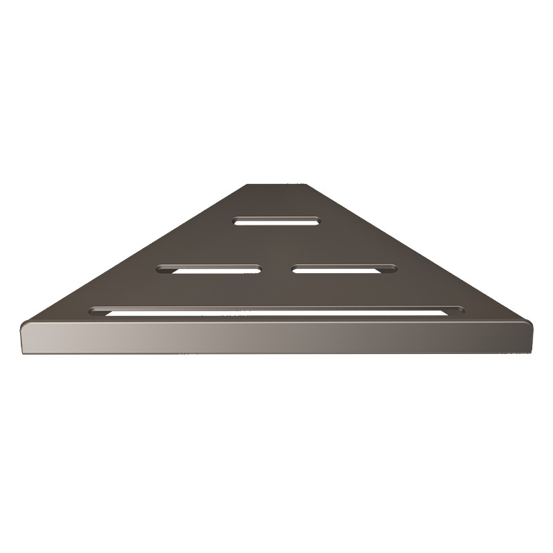 Zwart/Grijs Badkamer Plank Hoek Bad Douche Plank Badkamer Driehoek Mand Douche Opbergrek Wandmontage Plank