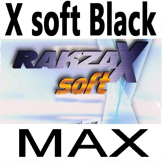 YASAKA RAKZA X SOFT Table Tennis Rubber Pips-In Yasaka Original RAKZAX / RKX SOFT YASAKA Ping Pong Sponge: X soft Black