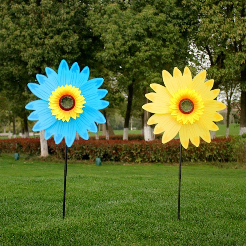 28\" Child DIY Colorful Sunflower Windmill Toy Children Outdoor Activities Toy T5EC