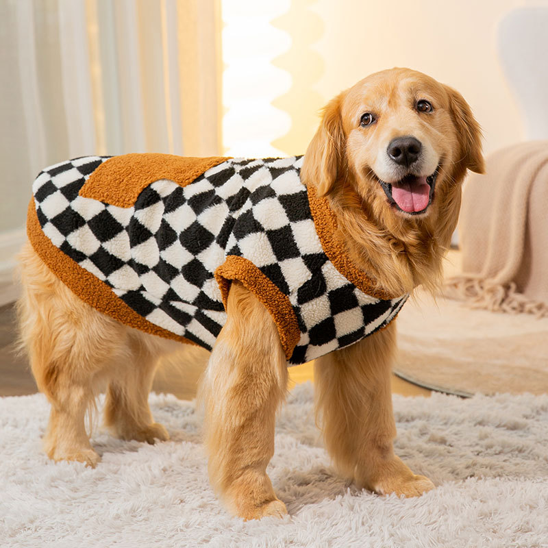 Hundeklær til store hunder fleece hundegensere høst vinter kjæledyr hundepyjamas store hunder jakke golden retriever labrador kostymer: 6xl / Grønn