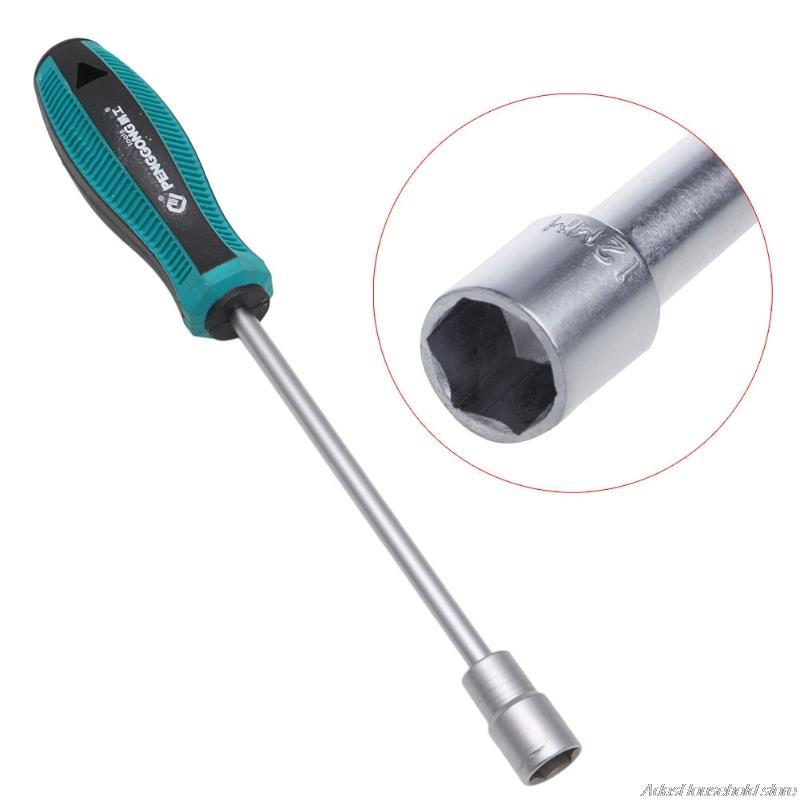 4/5/6/7/8/9/10/11/12/13/14 mm Metal Socket Driver Wrench Screwdriver Hex Nut Key Nutdriver Hand Tool no12 21: 12mm