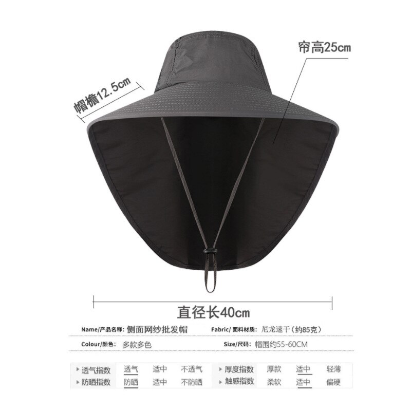 Chapeau de Protection contre les UV pour le cou, casquette de Protection solaire à large bord, pour voyage, Camping, randonnée, bateau