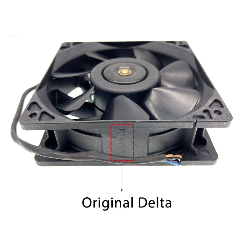 Original delta qfr 1212 ghe, high speed bitcoin gpu miner mining køleventilator 120 x 120 x 38mm dc 12v 6000 rpm dobbelt kugleleje pwm 4p