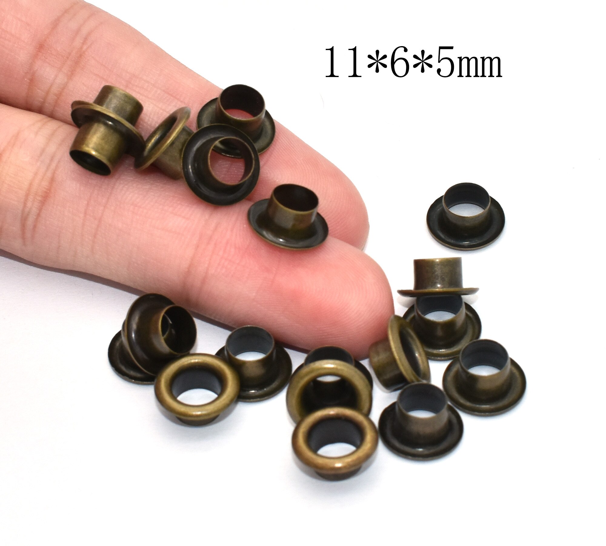 Eyelet Grommets Antique Bronze Grommets Metal 4/6mm Eyelet with Washers for Leather Craft Shoes Sewing Hardware DIY Accessories