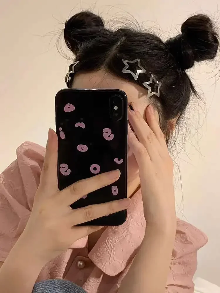 2/50 Uds Y2K pinzas para el cabello de estrella plateada para niñas estrella de filigrana Clip de presión de Metal pasadores joyería para el cabello sin níquel horquilla