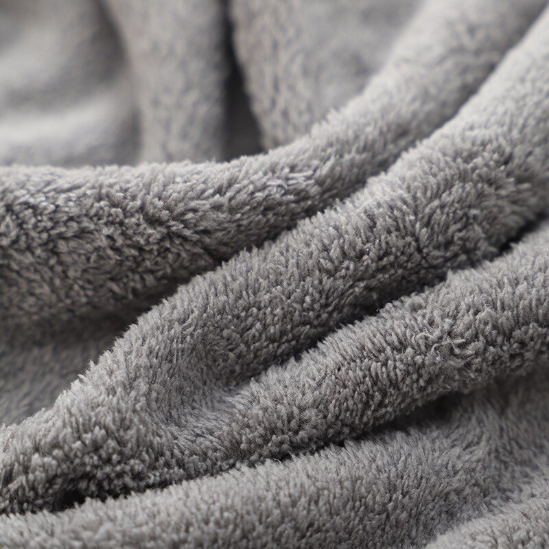 Pet Towel - 70x140cm - Quick Dry Coral Fleece - Absorbent Microfiber Bath Towel for Dogs: Gray