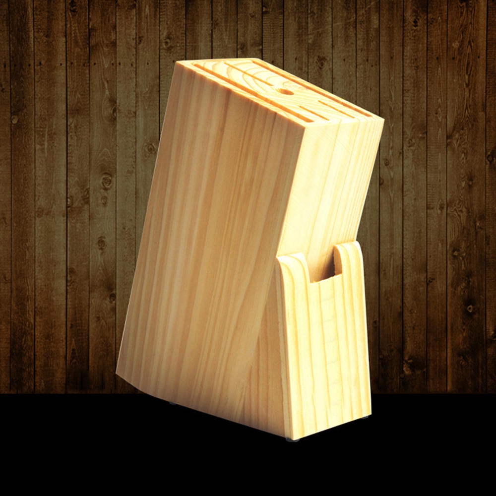 Kitchen Wood Knife Holder Bamboo Knife Block Stand Knives Storage Shelf Rack Storage Box Organizer Kitchen Tool Accessories