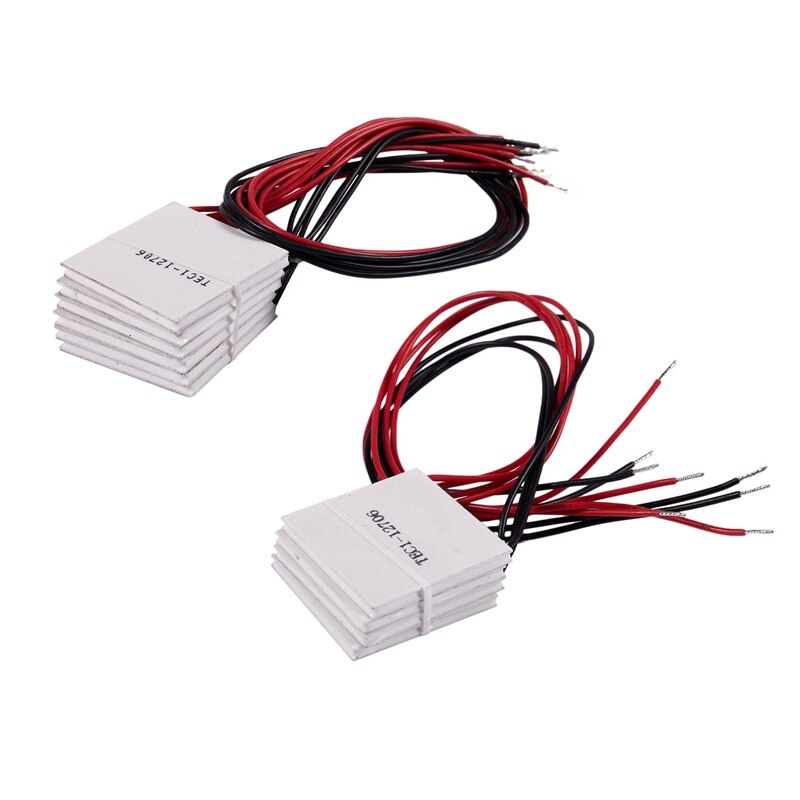 10 Uds. Módulo termoeléctrico de efecto Peltier refrigerador de TEC1-12706 12V 60W 72W & 4 Uds. Disipador de calor de aluminio negro enfriador de aleta 40