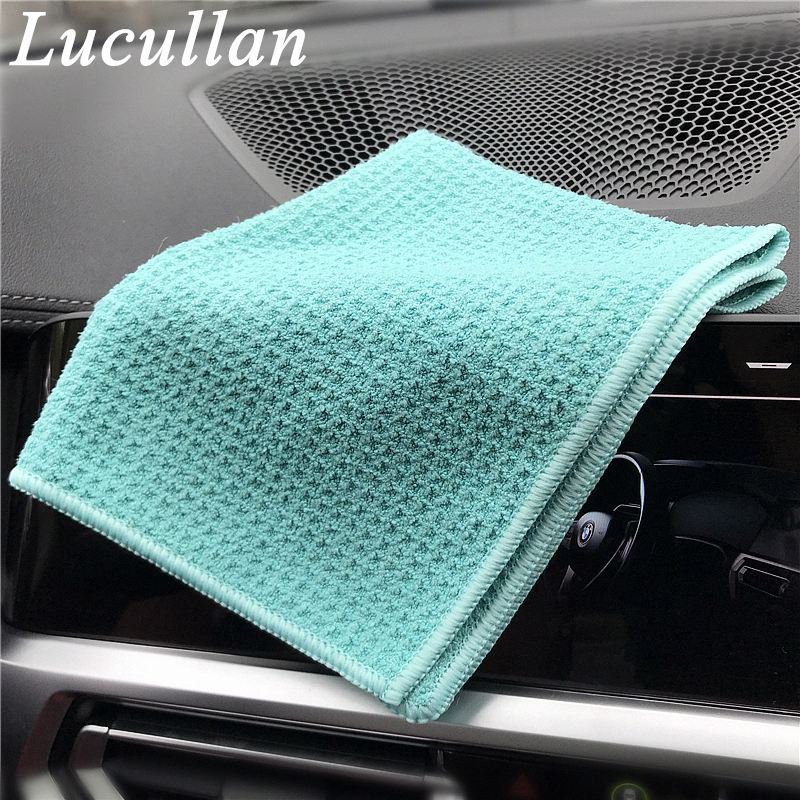 Lucullan Auto Care Super Water Magneet Microfiber Drogen Handdoek Wafel Weave Voor Autoglas Verf Schermreiniging