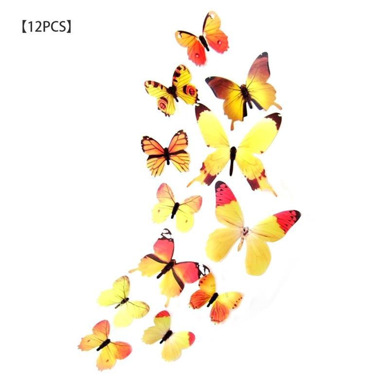 12pcs Wall Stickers PVC Simulation Insect Wall Decals Waterproof Wallpapers for Home Decoration: 4