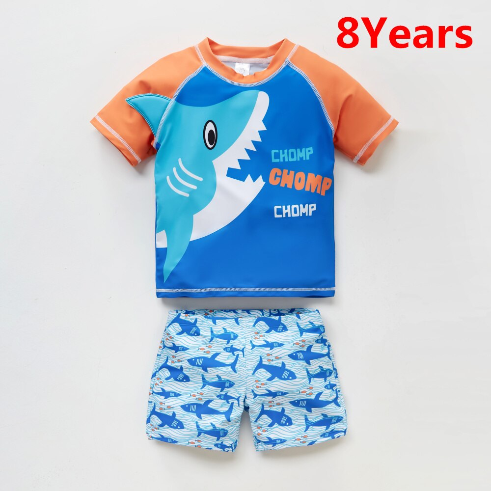 Kavkas-ensemble éruption Guar pour enfants | Maillot de bain avec motifs d&#39;animaux de requin imprimés, de 12 m-8 ans, vêtements de plage, pour bébés garçons: 8Years