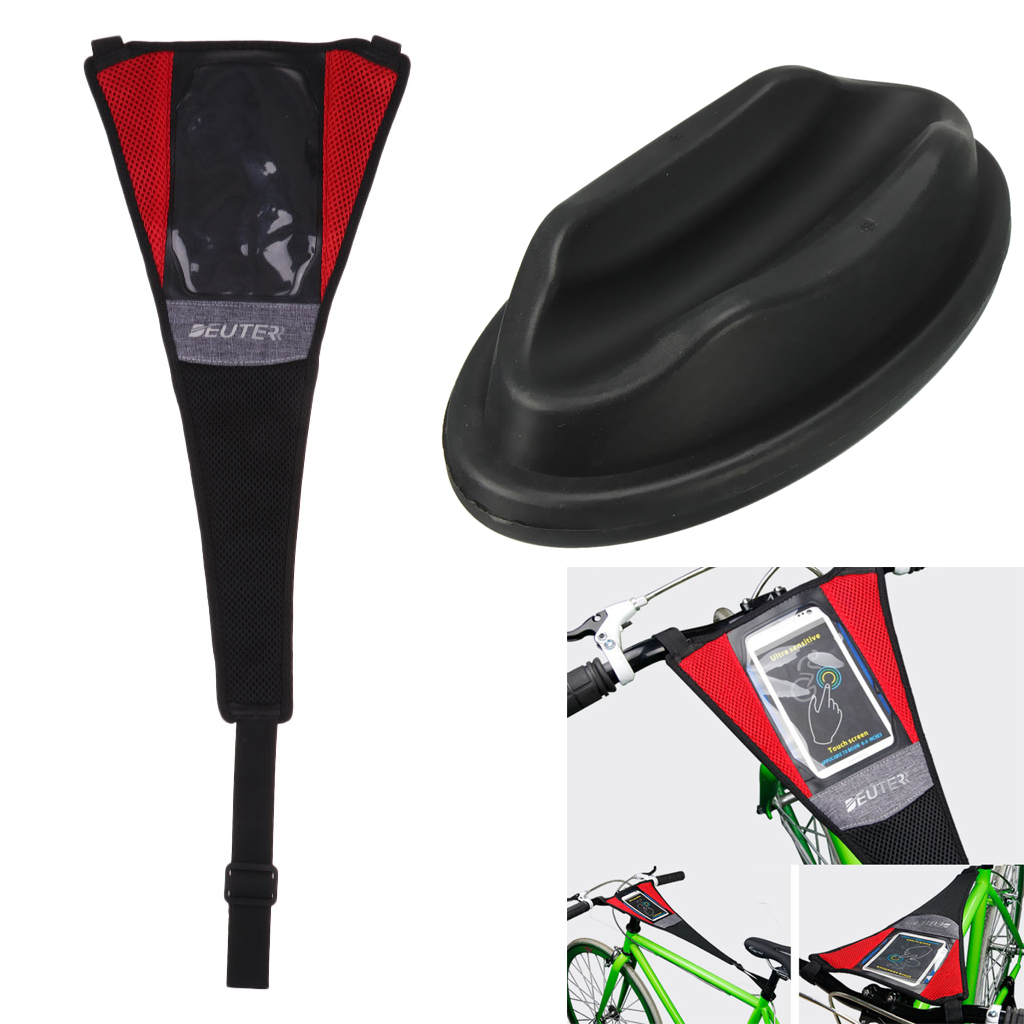 Bike Trainer Sweat Catcher Strap Frame Guard &amp; Front Wheel Riser