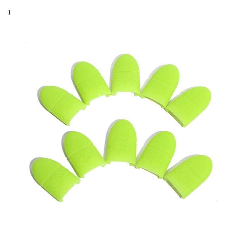Pinzas de silicona para toallitas quitaesmaltes de esmalte UV en Gel de uñas, 10 Uds. De pinzas para retirar esmalte de uñas en Gel, herramienta reutilizable para limpieza de uñas, TSLM2: Green