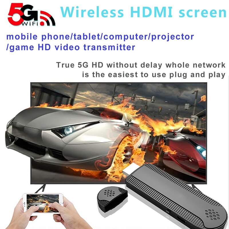 WiFi Display Dongle Wireless HDMI Display Adapter Miracast Dongle for iPhone/iPad/Mac Laptop to TV Projector Car Monitor