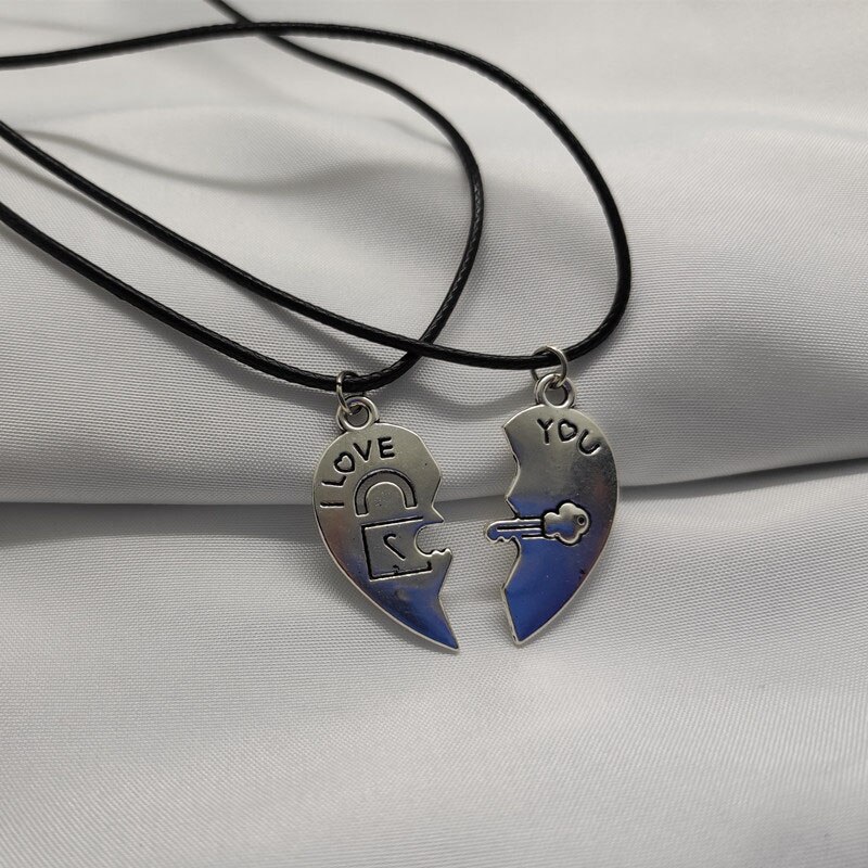 2 Pçs/set Colar Melhor Amigo Charme Lady Rainbow Heart Grava Melhor Amigo Para Sempre Colar Pingente Amizade BFF Presente Da Jóia: f