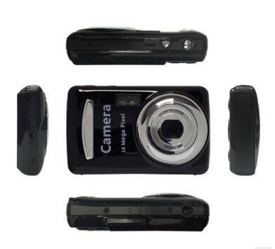 Kinderen Duurzaam Praktische 16 Miljoen Pixel Compact Home Digitale Camera Draagbare Kleur Camera 'S Voor Kinderen Jongens Meisjes: Black