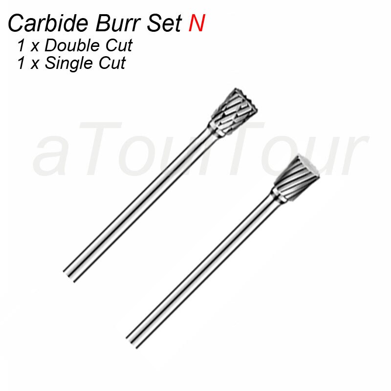 3mm Shank Cutter Tungsten Carbide Milling Cutter Bit Rotary Tool Burr Double Single Cut for Metal Wood Plastic Stone Grinding: Milling Bit Cutter N