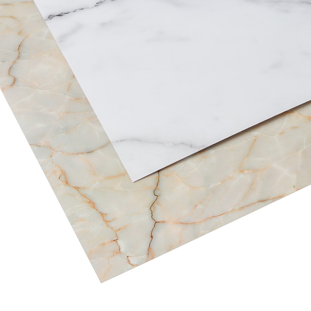 2 stk selvklæbende marmor tapet vandtæt pvc tv baggrund mærkat stue gulv papir køkken backsplash fliser mærkater