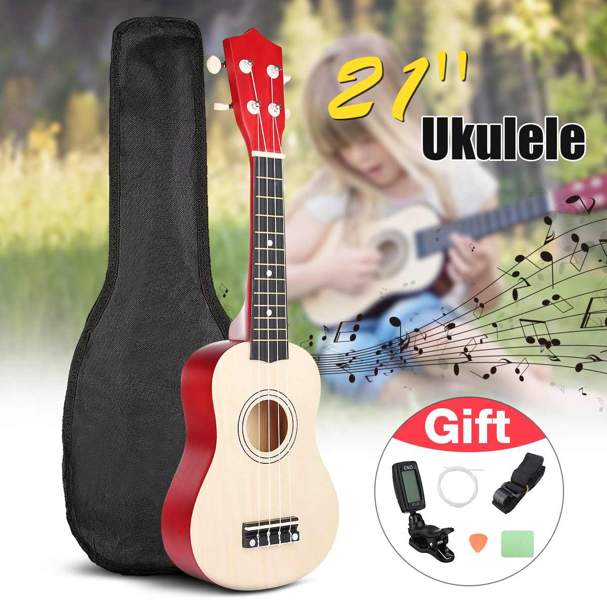 Mahonie Sopraan Ukulele 21 Inch Ukulele 4 Strings Hawaiian Gitaar Basswood Gitaar Uke Snaarinstrumenten Muziekinstrumenten Kids