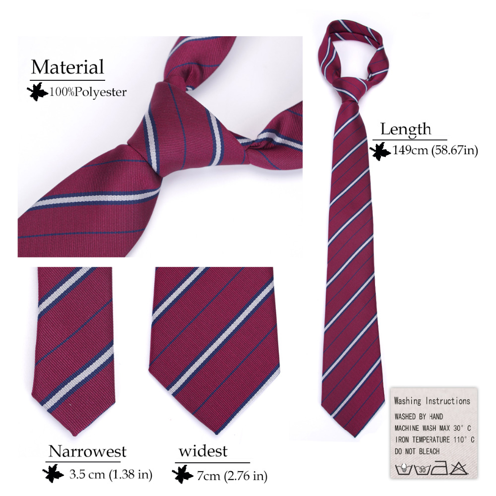 Mænd slips 7cm slips mænd & #39 ;s vestidos business bryllup slips mandlige kjole legame gravata england striber jacquard vævet