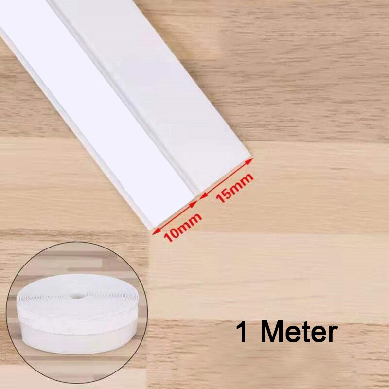 25mm Silicone Self Adhesive Door Seal Strip Weather Stripping Silicone Bottom Door Seal Soundproof Doors and Windows 201: 1meter white