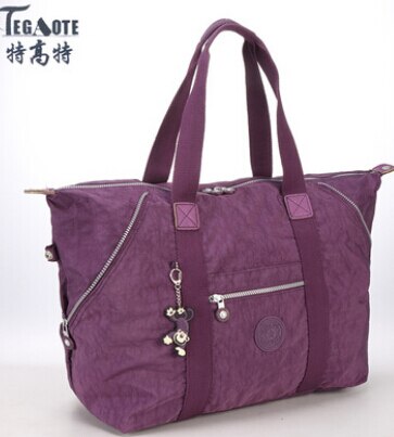 TEGAOTE Top-handle Bags Solid Shoulder Bags Casual Tote O Bag Handbags Women Famous Brand Multifunction Bag Bolsa Sac: purple