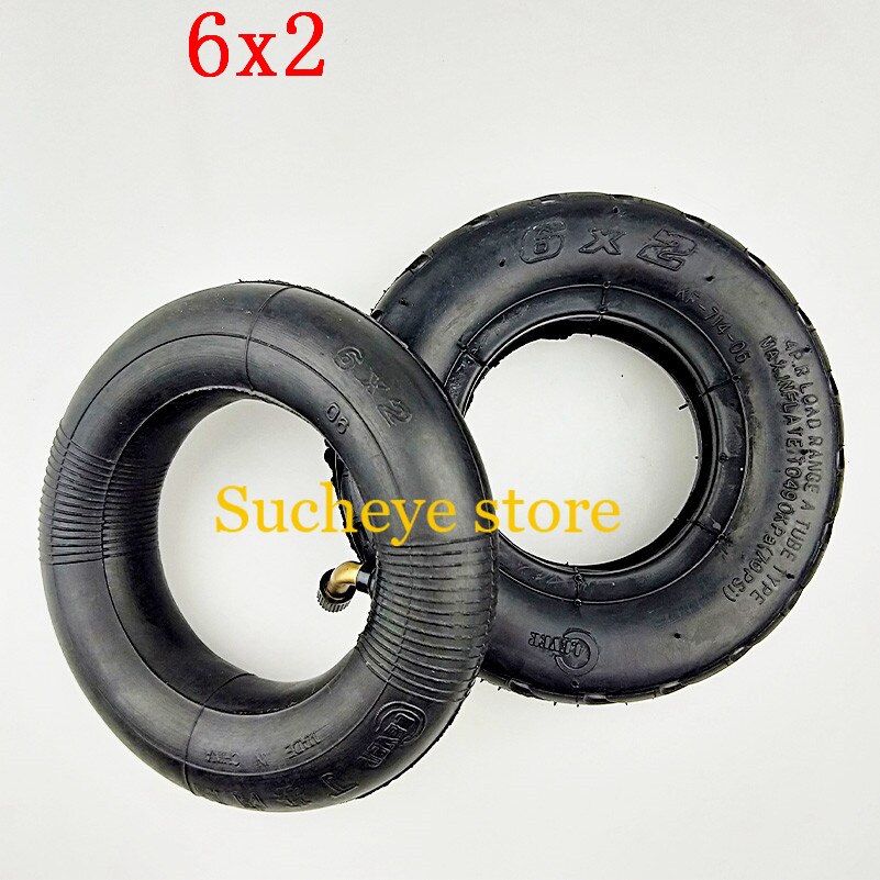 6 inch 6X2 Tireand Inner Tube Set Fit for Electric Scooter Wheel Chair Truck F0 Pneumatic Wheel Trolley Cart Air Wheel Bike