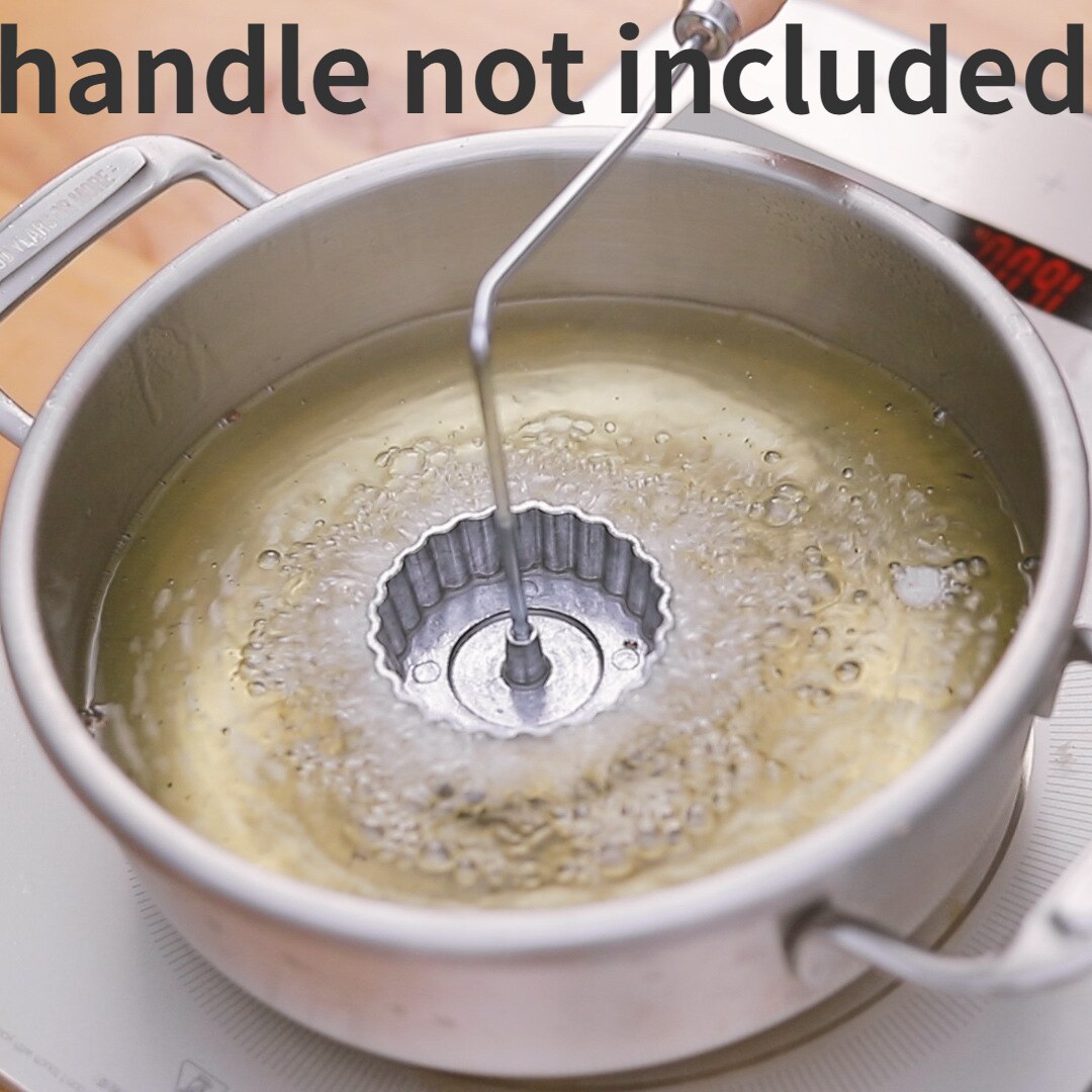 Aluminum Alloy Non-stick Spoon Baking Mold Shredded Radish Shrimp Cake Scoop Deep-Frying Mold Cake Cup Maker Kitchen Gadgets: B Circular