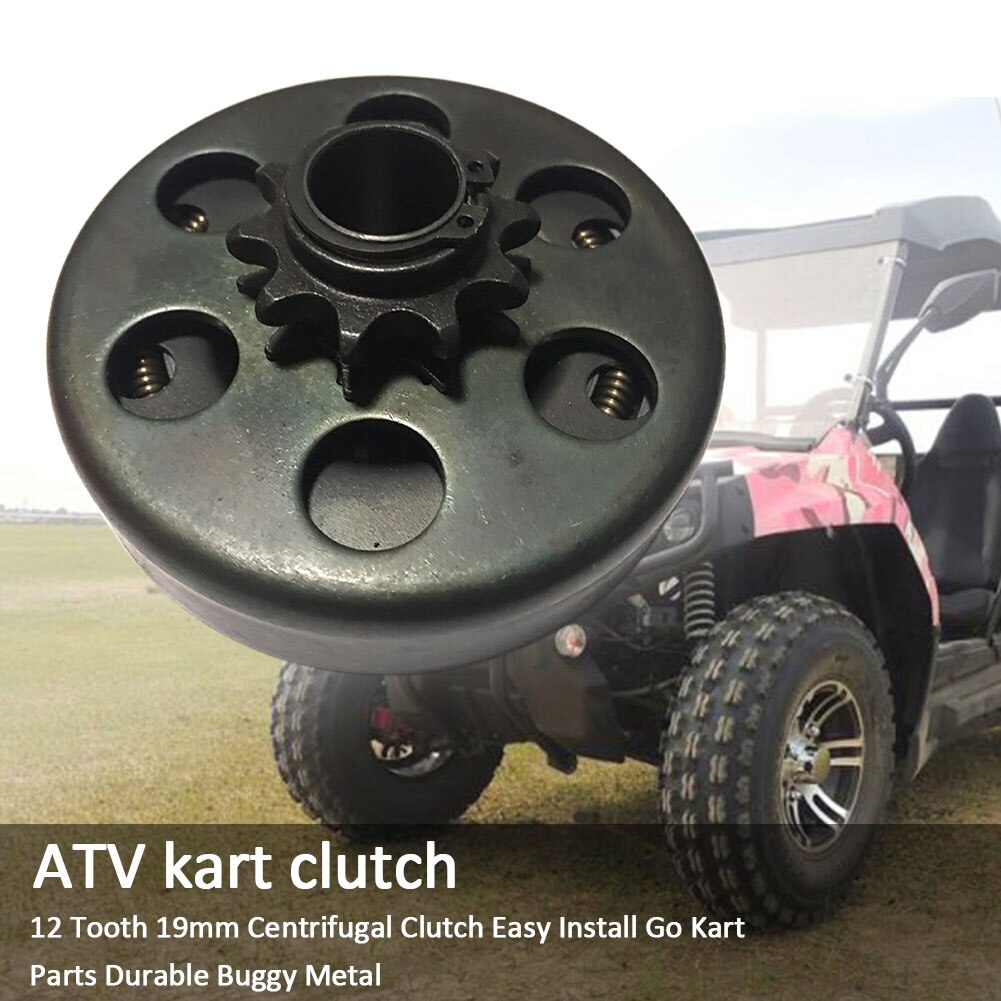 12 Tooth 19mm Metal Buggy Durable Easy Install Centrifugal Clutch Go Kart Parts Auto Coupling Accessories Assembly