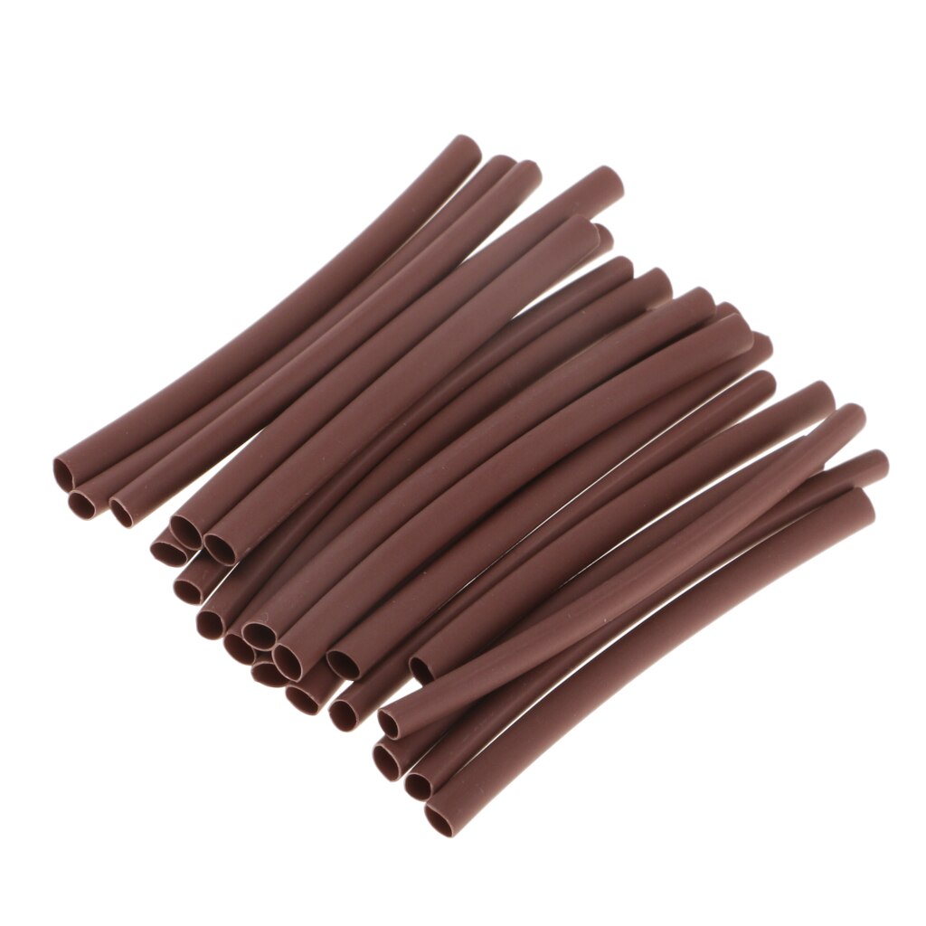 20pcs Rig Making Heat Shrink Tubes Carp Fishing Rig Shrink Tube Hook Shank Hair Terminal Rig Accessories Fishing Tackle: Brown