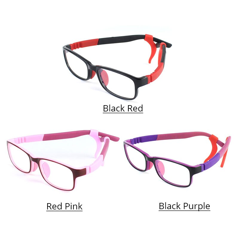 Vanlook Transparante Kid Computer Bril Voor Kinderen Anti Blue Ray Brilmontuur Oculos De Grau Brillen Silicone: BlackPinkBPurple