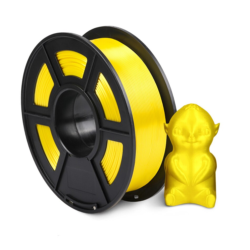 Enotepad Schwarz SEIDE Filament 3D drucker Filament 1,75mm verwicklung freies Toleranz +/-0,02mm 100% keine blase mit: Silk Yellow