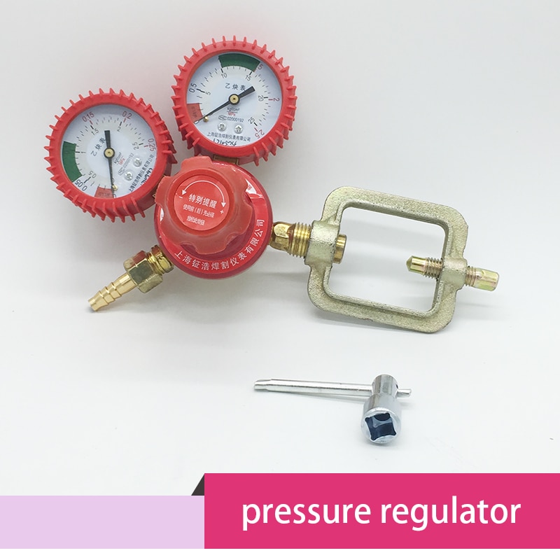 G5/8 ''-14 shockproof acetyleen drukregelaar gasfles manometer