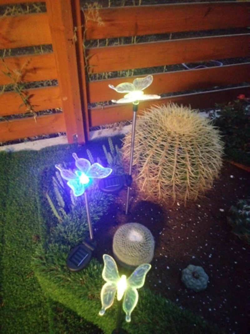 Rgb Led Solar Tuin Licht Buiten Waterdicht Voor Tuin Decoratie Vlinder Vogel Dragonfly Moderne Path Lawn Solar Lamp Decor
