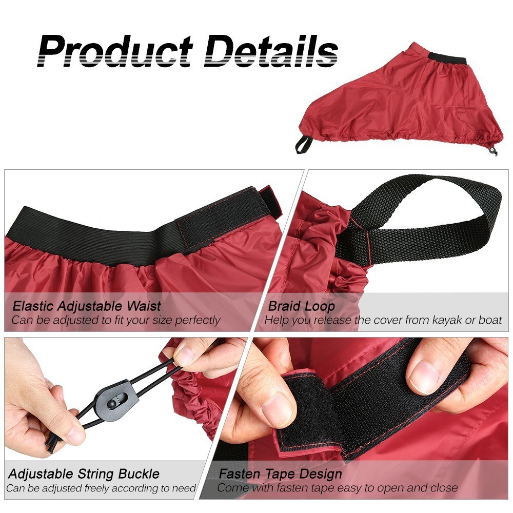 Universal Einstellbare Sport Wasserdichte Nylon Kajak Spray Rock Deck Sprayskirt Abdeckung