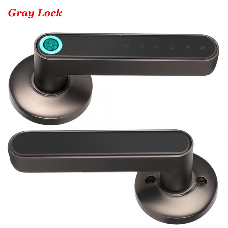 Smart Biometric fingerprint Door Lock Code Phone APP Bluetooth One time code Dynamic code Unlock log Wooden Door handle lock: Kit2