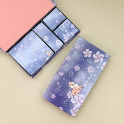 Creatieve leuke doos mode memo sticker Sticky Notes doos verpakt bericht paster