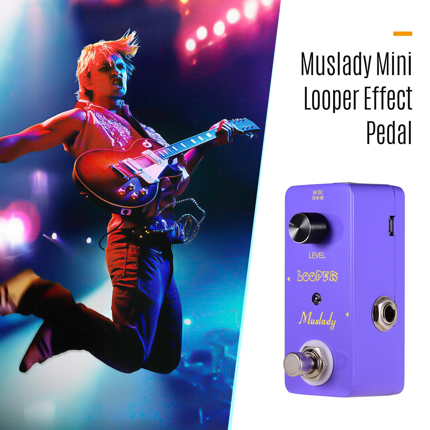 Muslady guitar pedal Mini Looper Effect Pedal Guitar Loopers Bass Loop Pedal with USB Interface guitar accessories guitar pedal